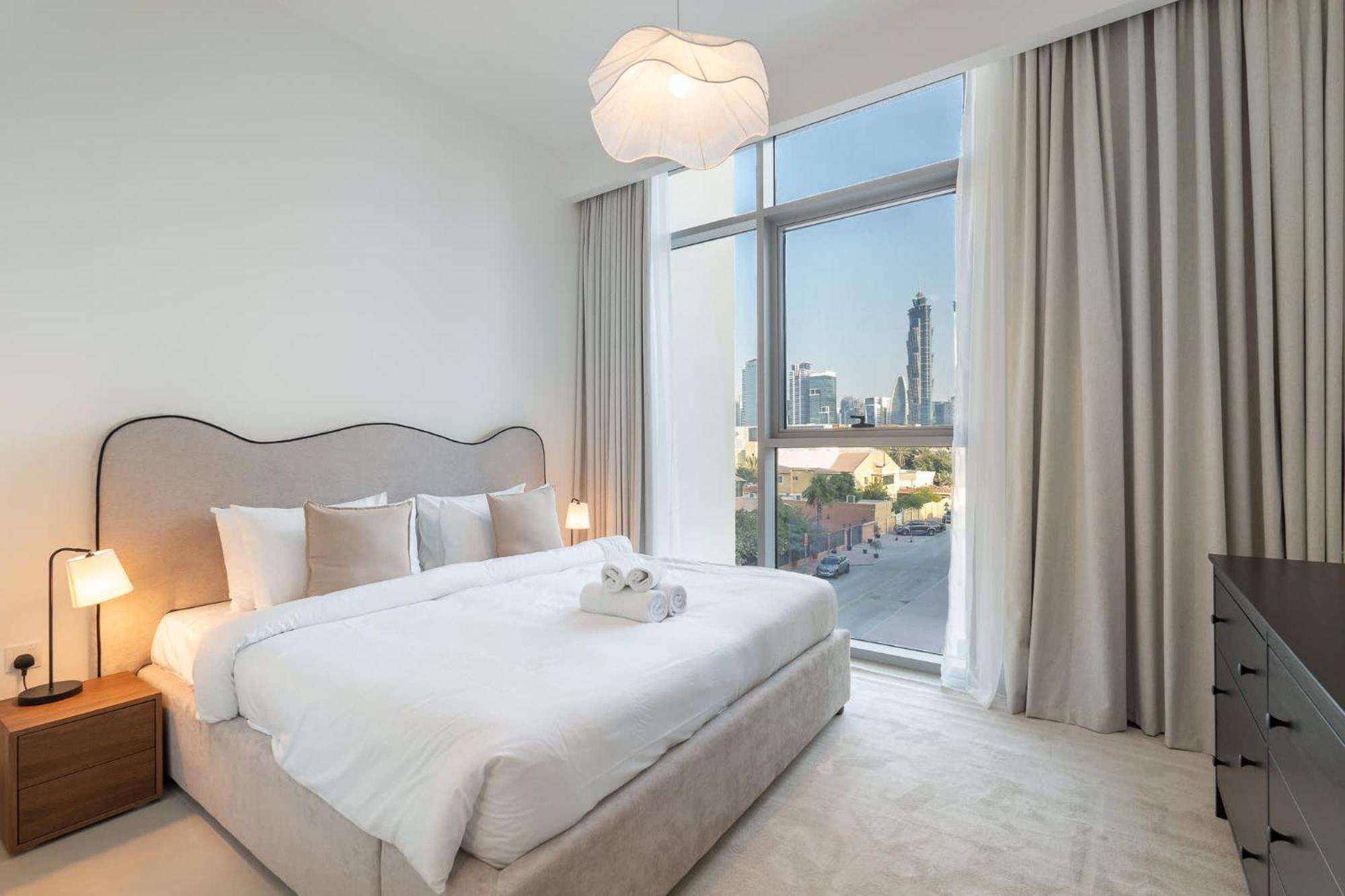 Full Burj Khalifa View In 3 Bedroom Apartment In Canal Front 1 That Sleeps 6 ドバイ エクステリア 写真